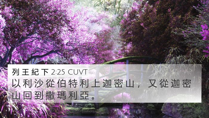 列 王 紀 下 2:25 CUVT Bible Verse Image
