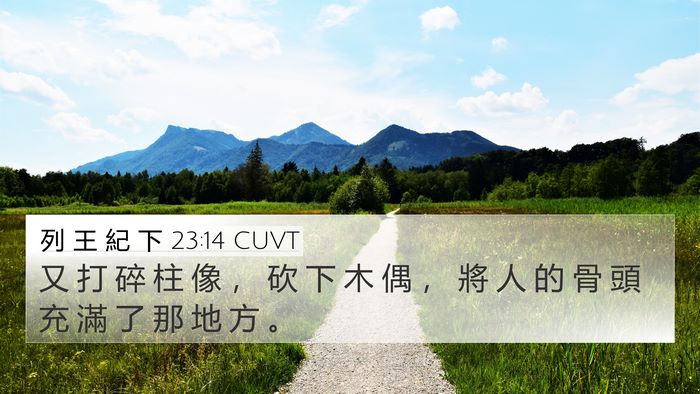列 王 紀 下 23:14 CUVT Bible Verse Image