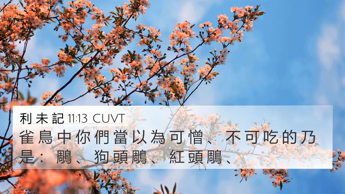 利 未 記 11:13 CUVT Bible Verse Image