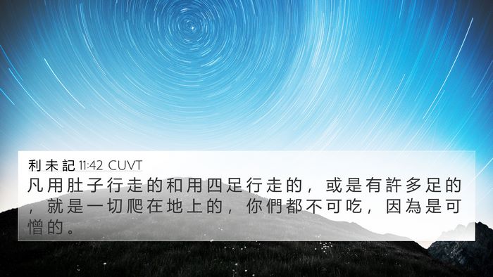 利 未 記 11:42 CUVT 4K Wallpaper - 凡 用 肚 子 行 走 的 和 用 四 足 行 - 4K Wallpaper Bible Verse