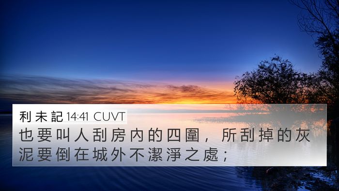 利 未 記 14:41 CUVT 4K Wallpaper - 也 要 叫 人 刮 房 內 的 四 圍 ， 所 - 4K Wallpaper Bible Verse