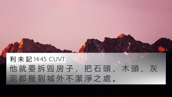利 未 記 14:45 CUVT Bible Verse Image