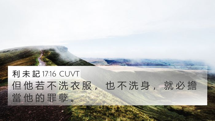 利 未 記 17:16 CUVT 4K Wallpaper - 但 他 若 不 洗 衣 服 ， 也 不 洗 身 - 4K Wallpaper Bible Verse