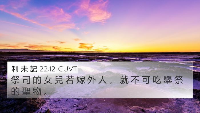 利 未 記 22:12 CUVT 4K Wallpaper - 祭 司 的 女 兒 若 嫁 外 人 ， 就 不 - 4K Wallpaper Bible Verse
