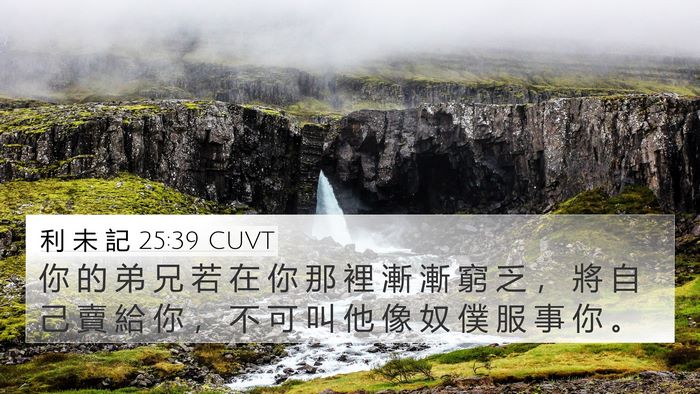 利 未 記 25:39 CUVT Bible Verse Image