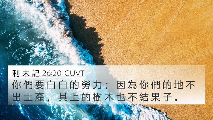利 未 記 26:20 CUVT Bible Verse Image