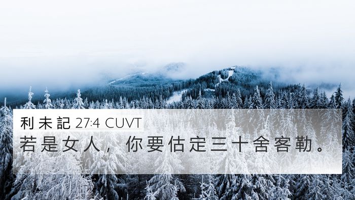 利 未 記 27:4 CUVT 4K Wallpaper - 若 是 女 人 ， 你 要 估 定 三 十 舍 - 4K Wallpaper Bible Verse