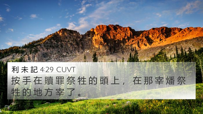 利 未 記 4:29 CUVT Bible Verse Image