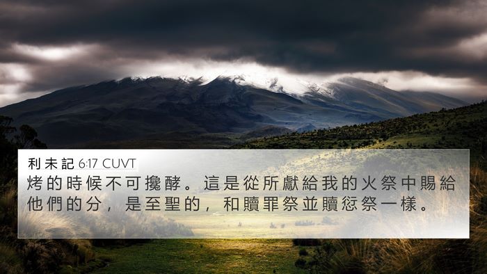 利 未 記 6:17 CUVT 4K Wallpaper - 烤 的 時 候 不 可 攙 酵 。 這 是 從 - 4K Wallpaper Bible Verse