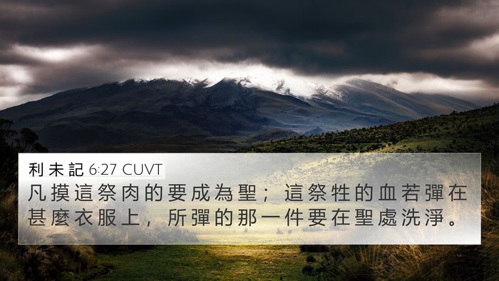 利 未 記 6:27 CUVT Bible Verse Image