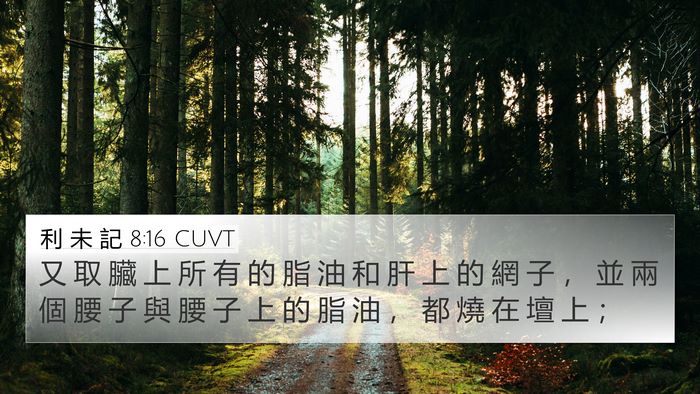 利 未 記 8:16 CUVT 4K Wallpaper - 又 取 臟 上 所 有 的 脂 油 和 肝 上 - 4K Wallpaper Bible Verse