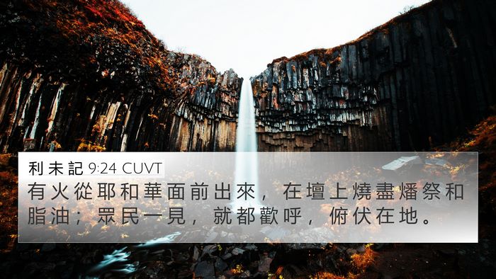 利 未 記 9:24 CUVT Bible Verse Image