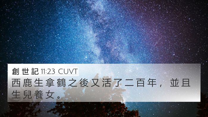 創 世 記 11:23 CUVT 4K Wallpaper - 西 鹿 生 拿 鶴 之 後 又 活 了 二 百 - 4K Wallpaper Bible Verse
