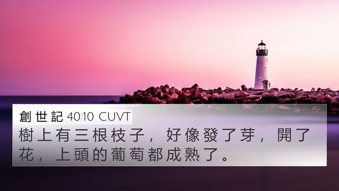 創 世 記 40:10 CUVT Bible Verse Image