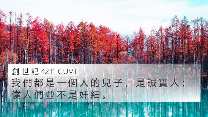 創 世 記 42:11 CUVT 4K Wallpaper - 我 們 都 是 一 個 人 的 兒 子 ， 是 - 4K Wallpaper Bible Verse