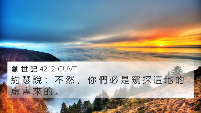 創 世 記 42:12 CUVT 4K Wallpaper - 約 瑟 說 ： 不 然 ， 你 們 必 是 窺 - 4K Wallpaper Bible Verse