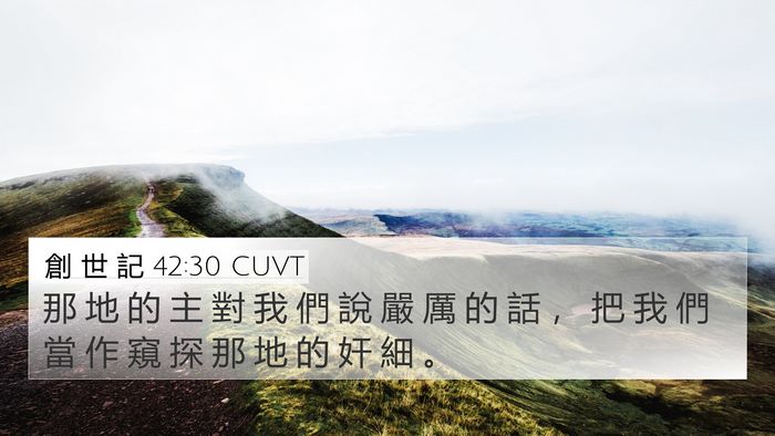 創 世 記 42:30 CUVT Bible Verse Image