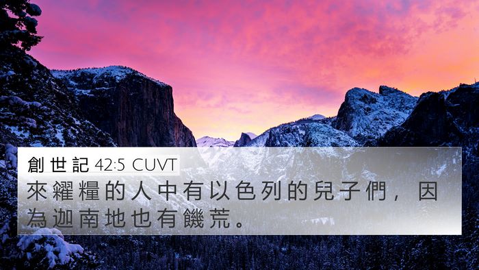 創 世 記 42:5 CUVT Bible Verse Image