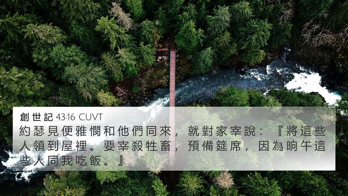 創 世 記 43:16 CUVT Bible Verse Image