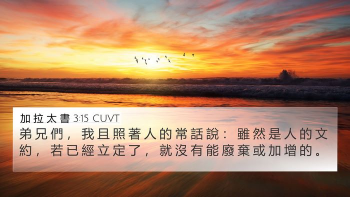 加 拉 太 書 3:15 CUVT Bible Verse Image