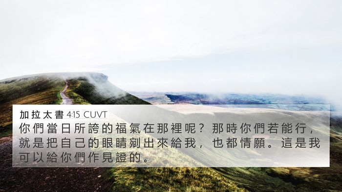 加 拉 太 書 4:15 CUVT Bible Verse Image