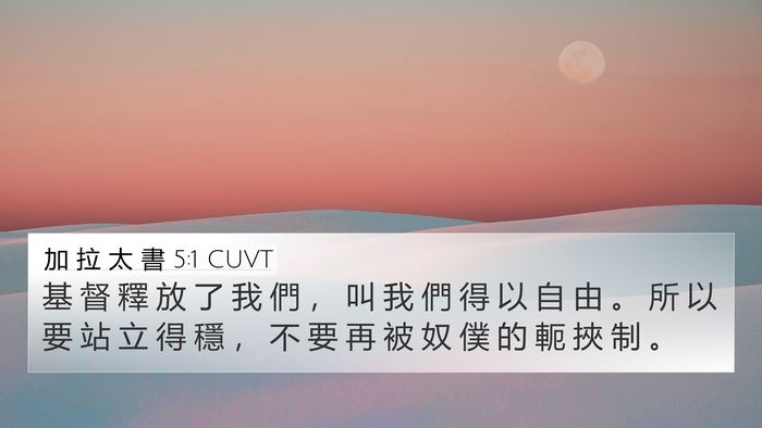 加 拉 太 書 5:1 CUVT Bible Verse Image