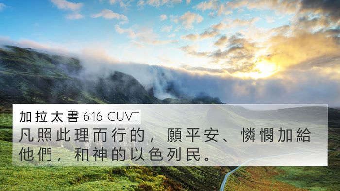加 拉 太 書 6:16 CUVT Bible Verse Image