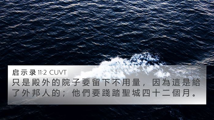 启 示 录 11:2 CUVT Bible Verse Image