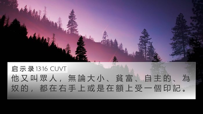 启 示 录 13:16 CUVT Bible Verse Image