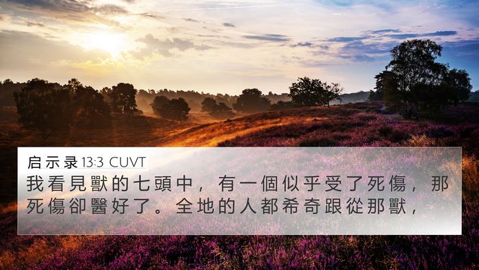 启 示 录 13:3 CUVT Bible Verse Image