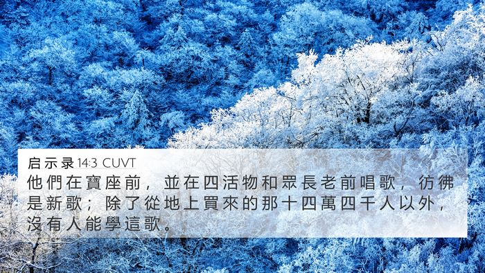 启 示 录 14:3 CUVT Bible Verse Image
