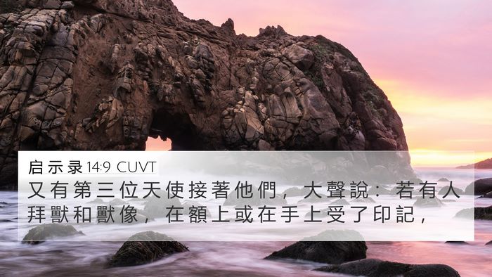 启 示 录 14:9 CUVT Bible Verse Image