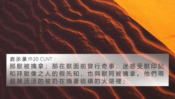启 示 录 19:20 CUVT Bible Verse Image
