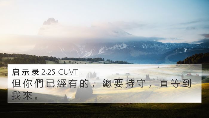 启 示 录 2:25 CUVT 4K Wallpaper - 但 你 們 已 經 有 的 ， 總 要 持 守 - 4K Wallpaper Bible Verse