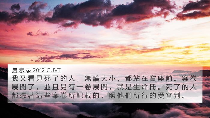 启 示 录 20:12 CUVT Bible Verse Image