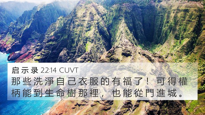 启 示 录 22:14 CUVT Bible Verse Image