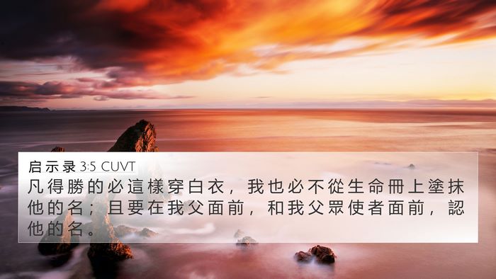 启 示 录 3:5 CUVT Bible Verse Image