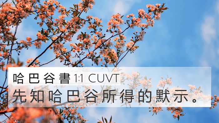 哈 巴 谷 書 1:1 CUVT Bible Verse Image