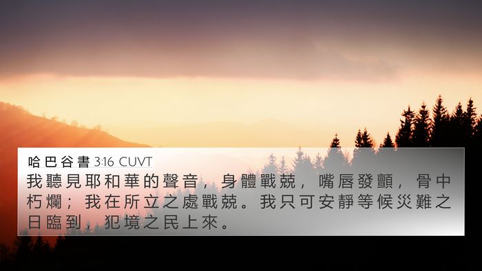 哈 巴 谷 書 3:16 CUVT Bible Verse Image