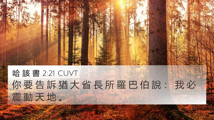 哈 該 書 2:21 CUVT Bible Verse Image