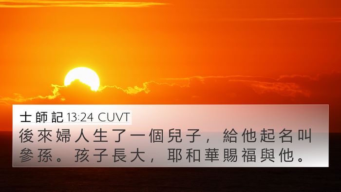 士 師 記 13:24 CUVT Bible Verse Image