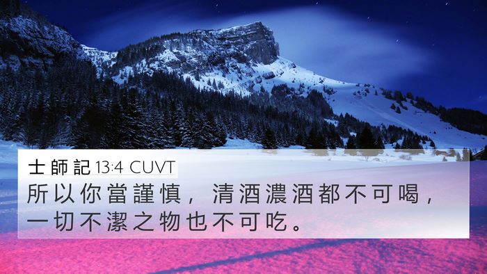 士 師 記 13:4 CUVT 4K Wallpaper - 所 以 你 當 謹 慎 ， 清 酒 濃 酒 都 - 4K Wallpaper Bible Verse
