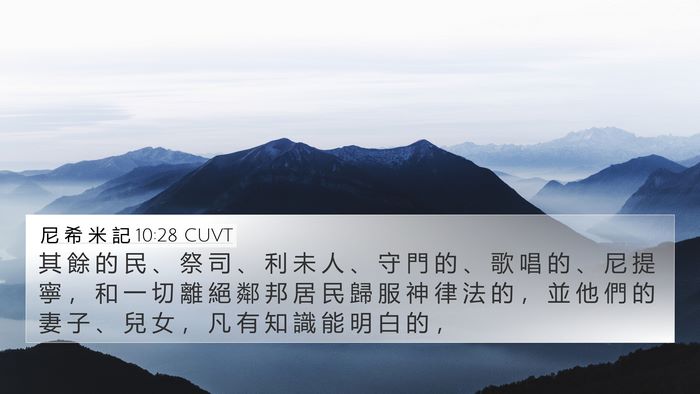 尼 希 米 記 10:28 CUVT Bible Verse Image