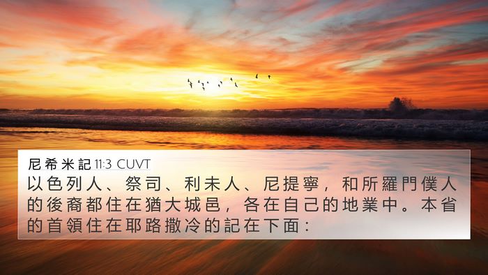 尼 希 米 記 11:3 CUVT Bible Verse Image