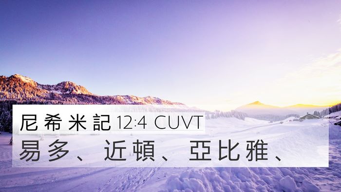 尼 希 米 記 12:4 CUVT Bible Verse Image