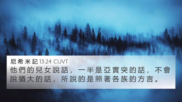 尼 希 米 記 13:24 CUVT Bible Verse Image