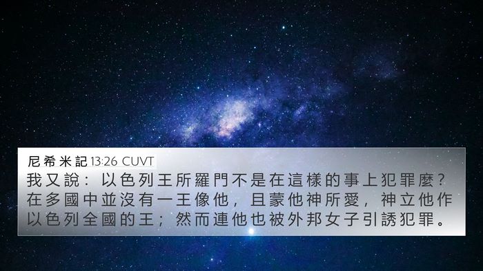 尼 希 米 記 13:26 CUVT Bible Verse Image