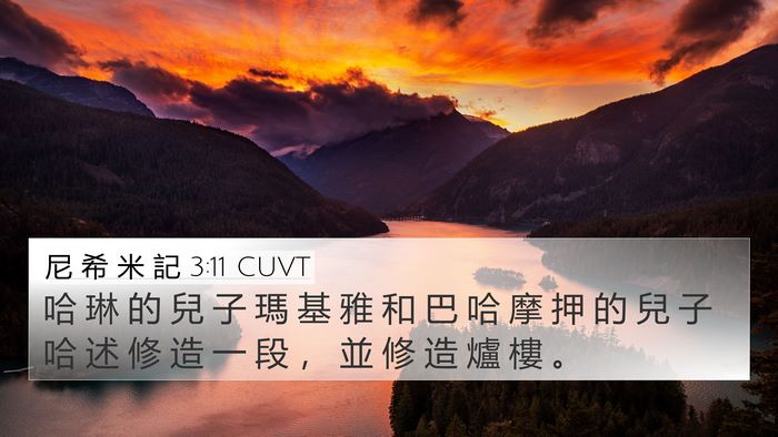 尼 希 米 記 3:11 CUVT Bible Verse Image