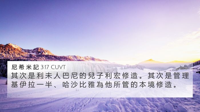 尼 希 米 記 3:17 CUVT Bible Verse Image