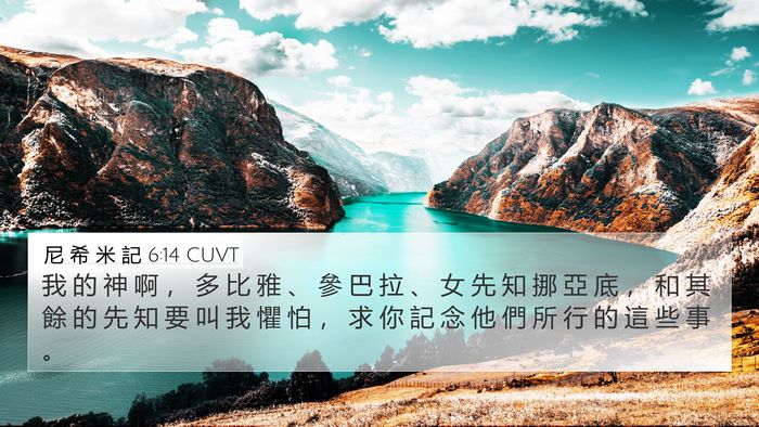 尼 希 米 記 6:14 CUVT Bible Verse Image